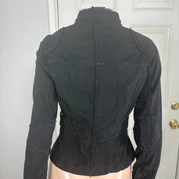 Vintage y2K No Boundaries Shirt Top Jacket Small Button Coat Denim Stretch M29 - Picture 4 of 6